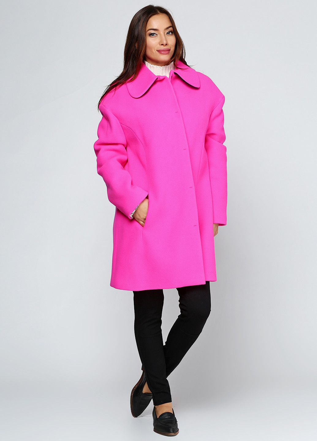 Рожеве демісезонне Пальто Frankie Morello