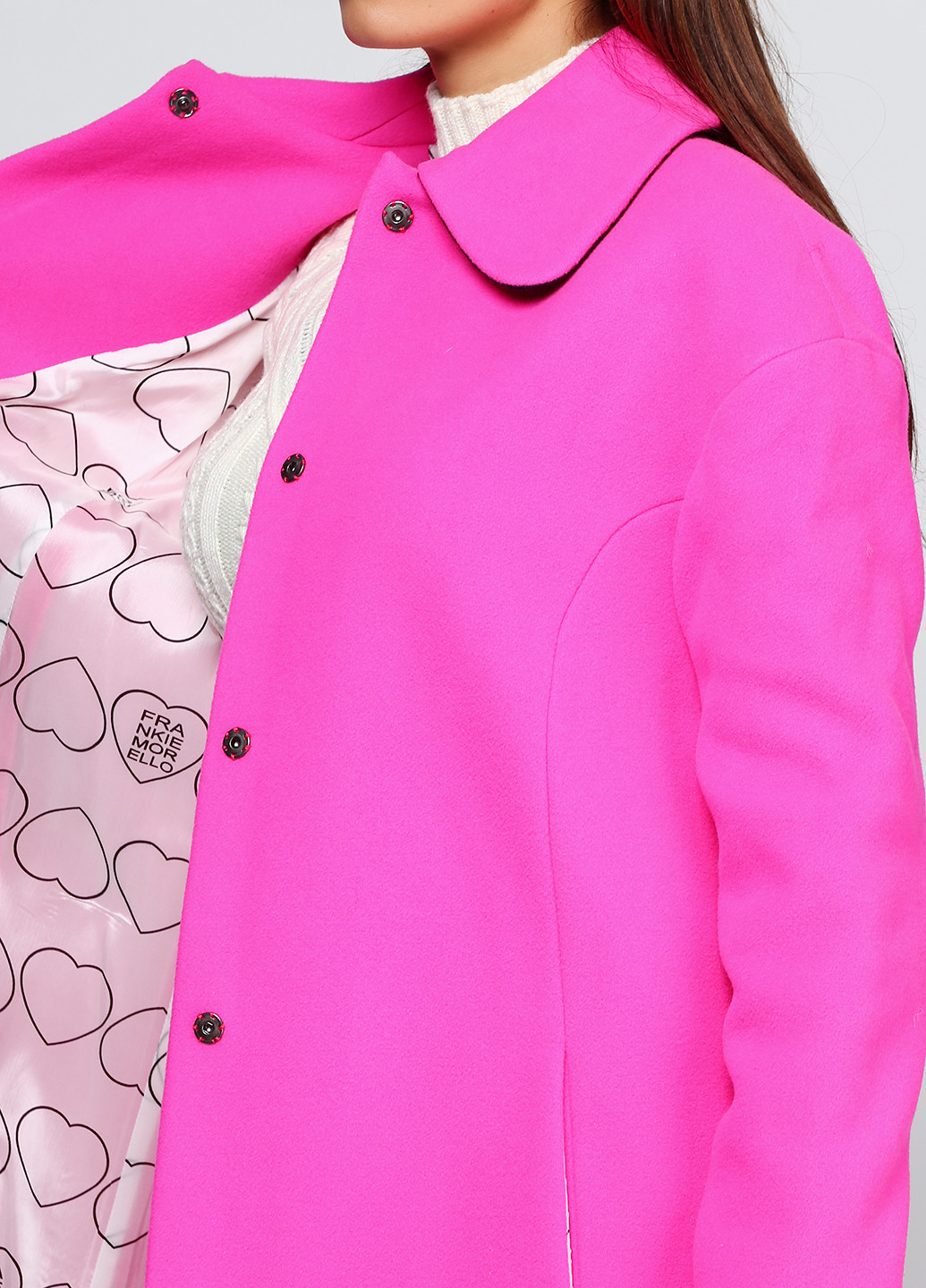 Рожеве демісезонне Пальто Frankie Morello