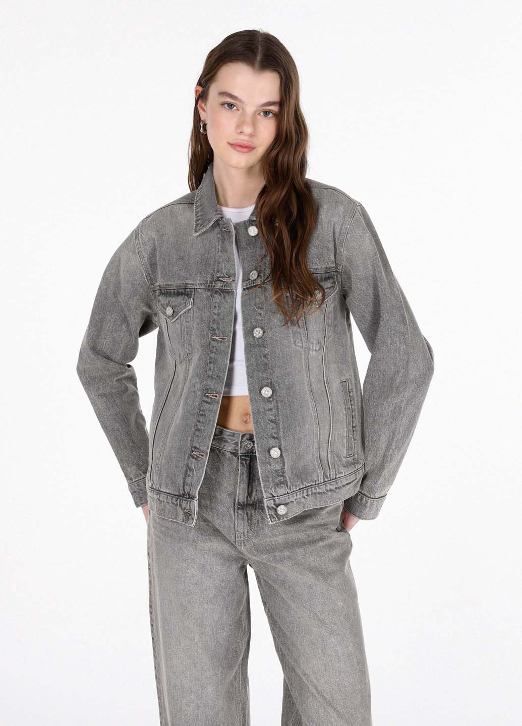 Сіра демісезонна куртка куртка-піджак Colin's