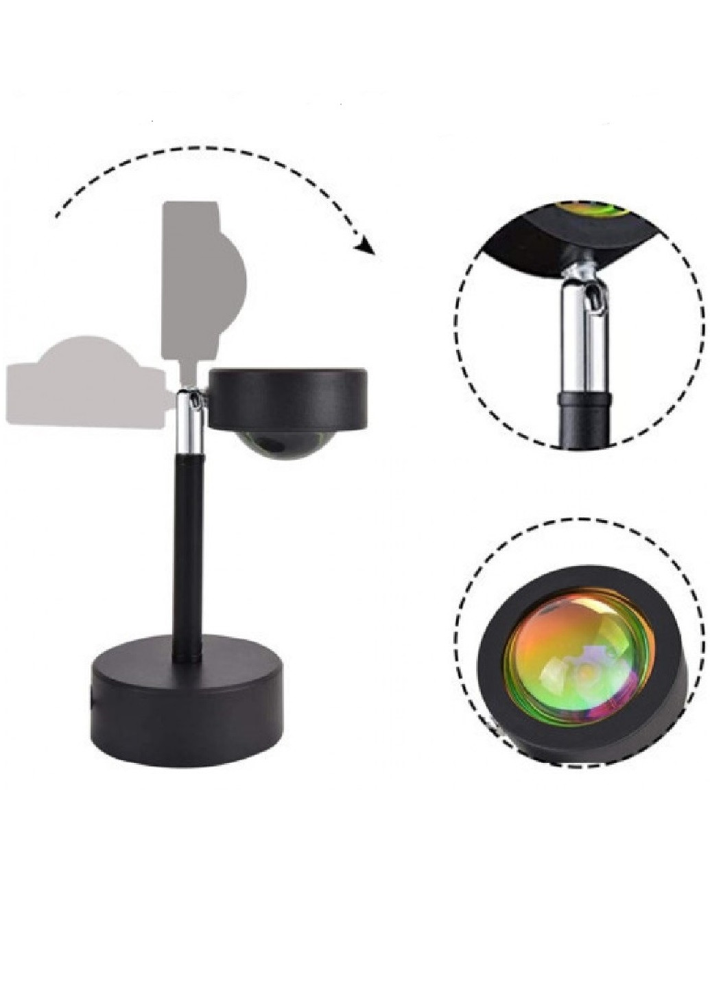Проекційний кольоровий світильник проектор лампа LED нічник для селфі з ефектом заходу і сходу сонця 4 режими (254454-Нов) Francesco Marconi (248297273)