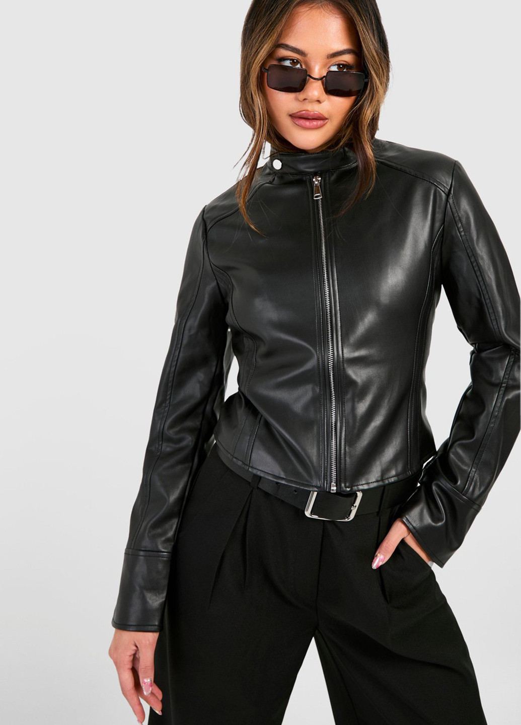 Черная демисезонная куртка Boohoo