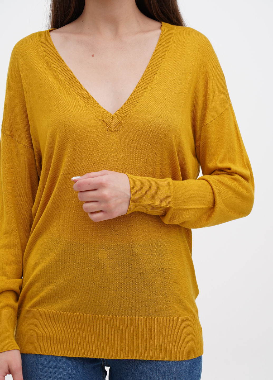 Желтый демисезонный пуловер пуловер Calliope