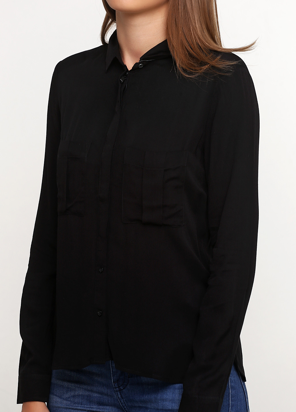 Черная демисезонная блуза Alcott