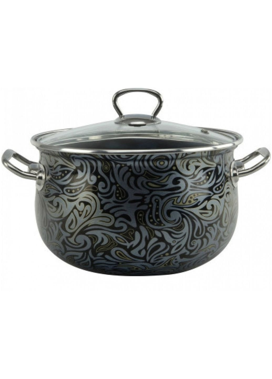 Каструля емальована Premium Місячне сяйво GT-T-222-М 22 см 5.1 л Gusto (253628262)