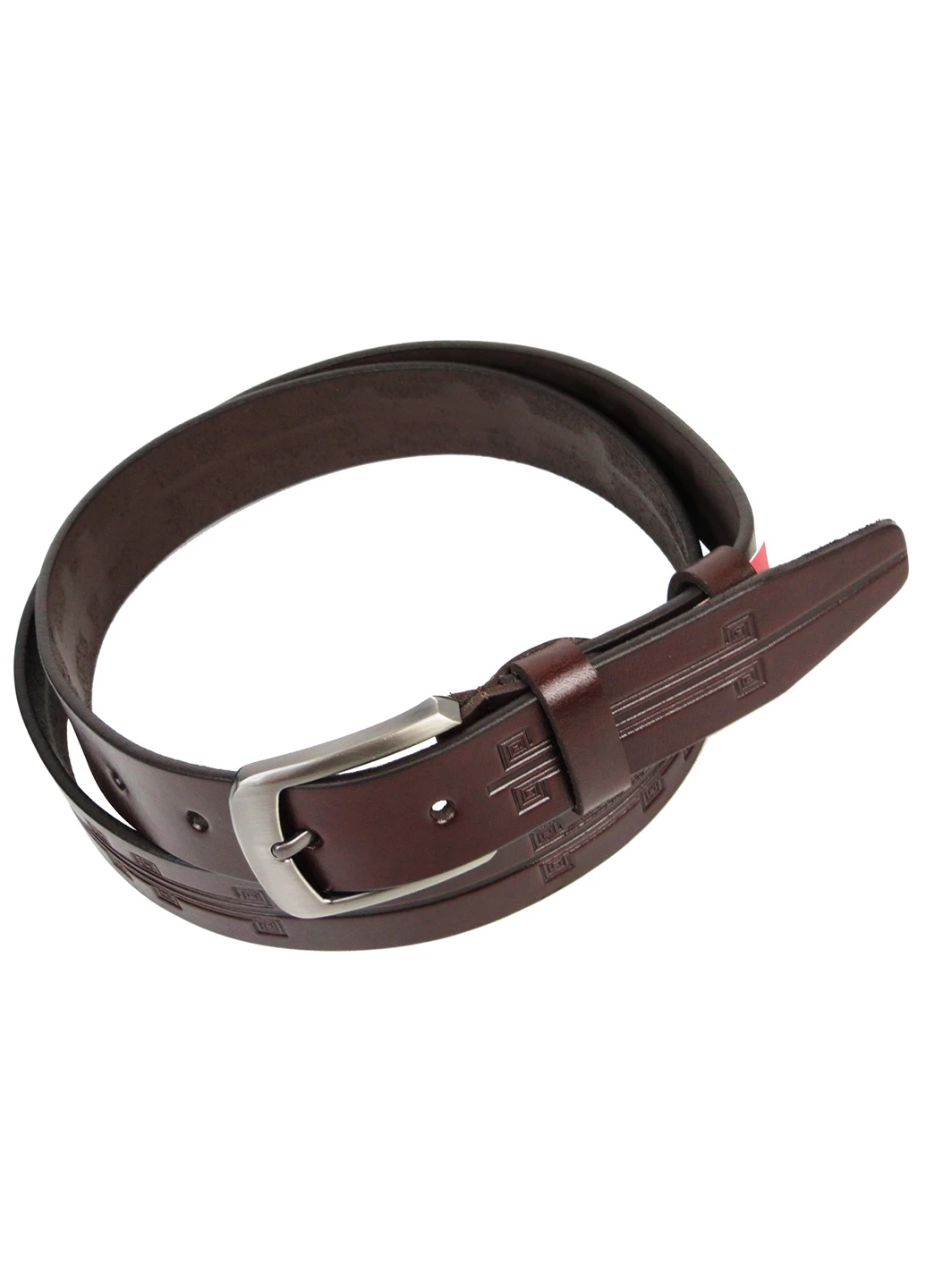 Чоловічий шкіряний ремінь 128х3,5 см Skipper (255710592)