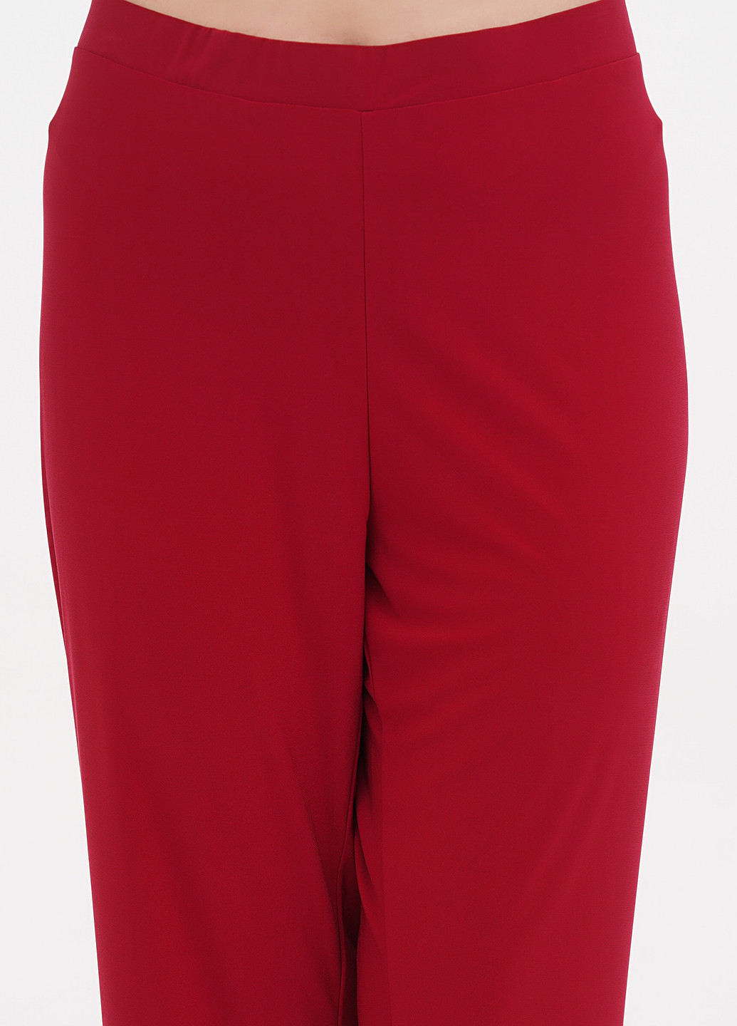 Бордовые кэжуал демисезонные укороченные, прямые брюки Candy curves