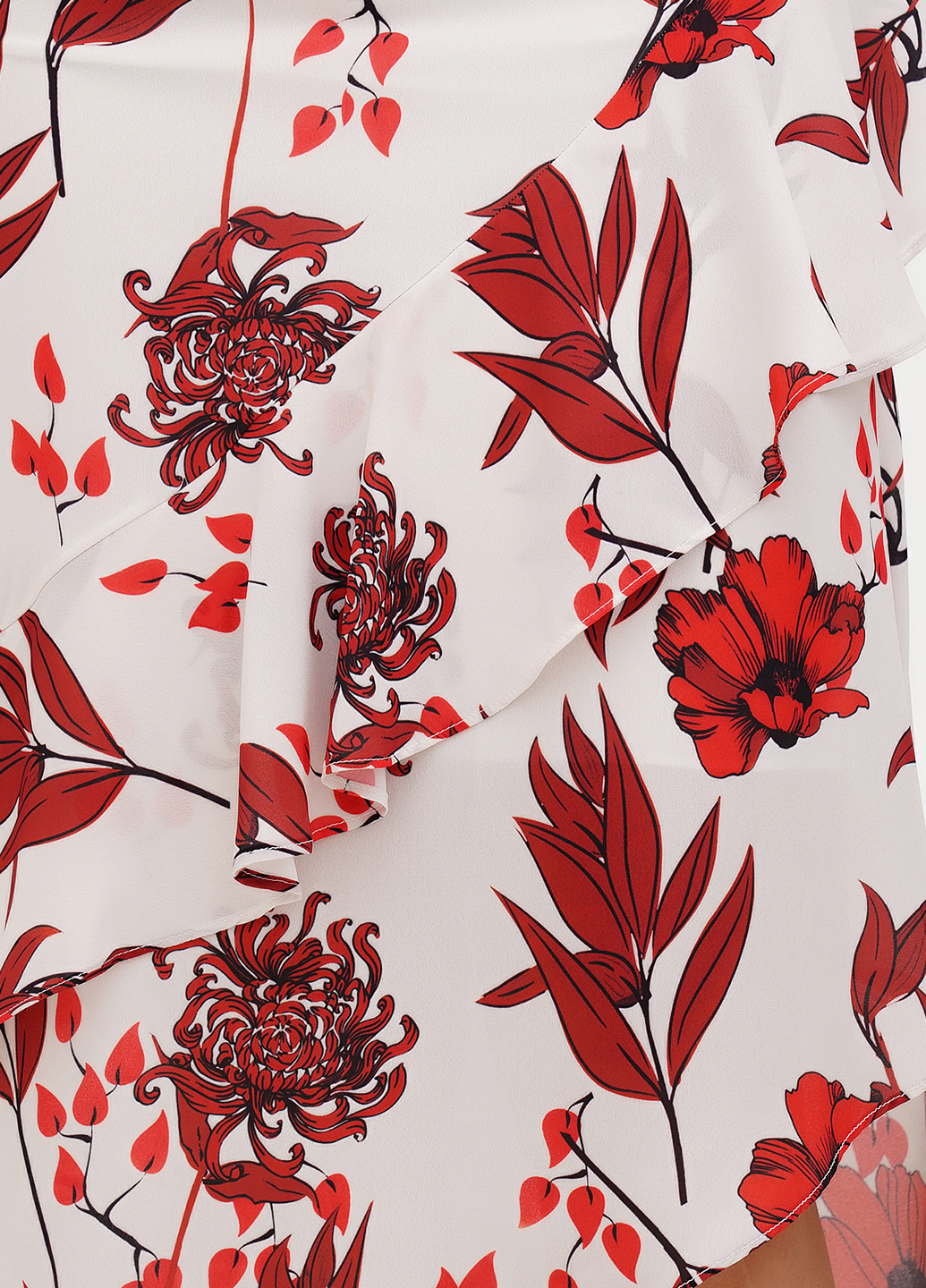 Белая кэжуал цветочной расцветки юбка Sassofono Club