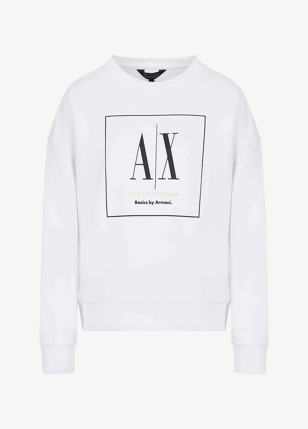 Білий світшот Armani Exchange логотип без декору (365688557)