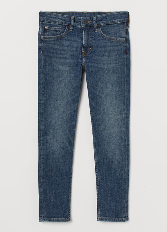 Синие демисезонные скинни штаны джинсы скинни для мальчика H&M