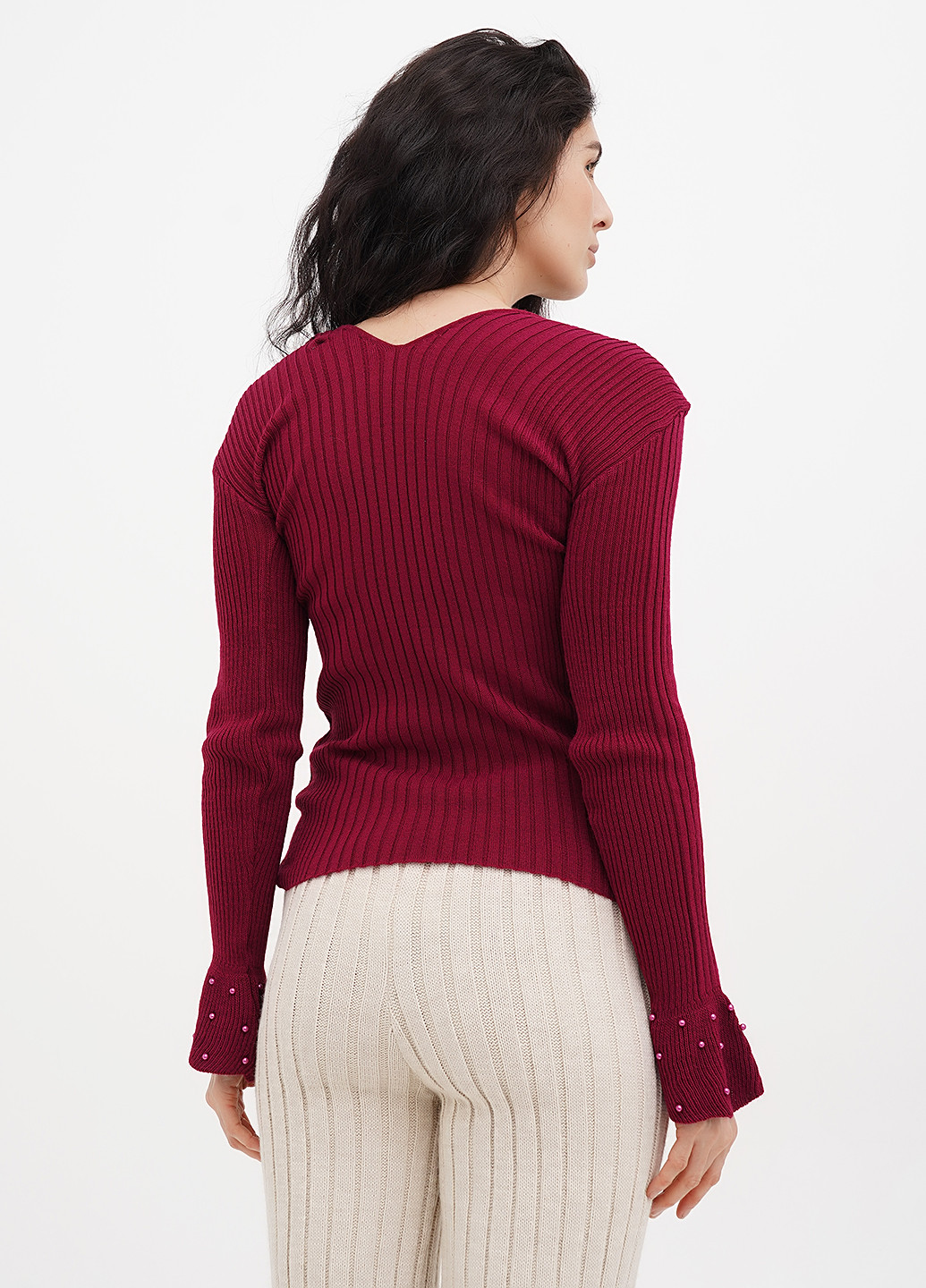 Вишневий демісезонний пуловер пуловер Imperial