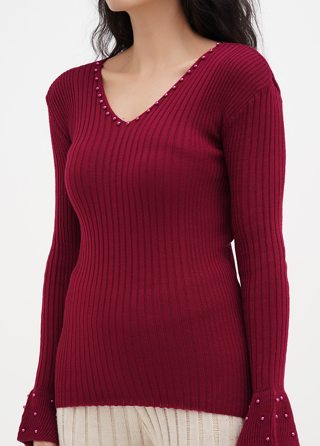 Вишневий демісезонний пуловер пуловер Imperial