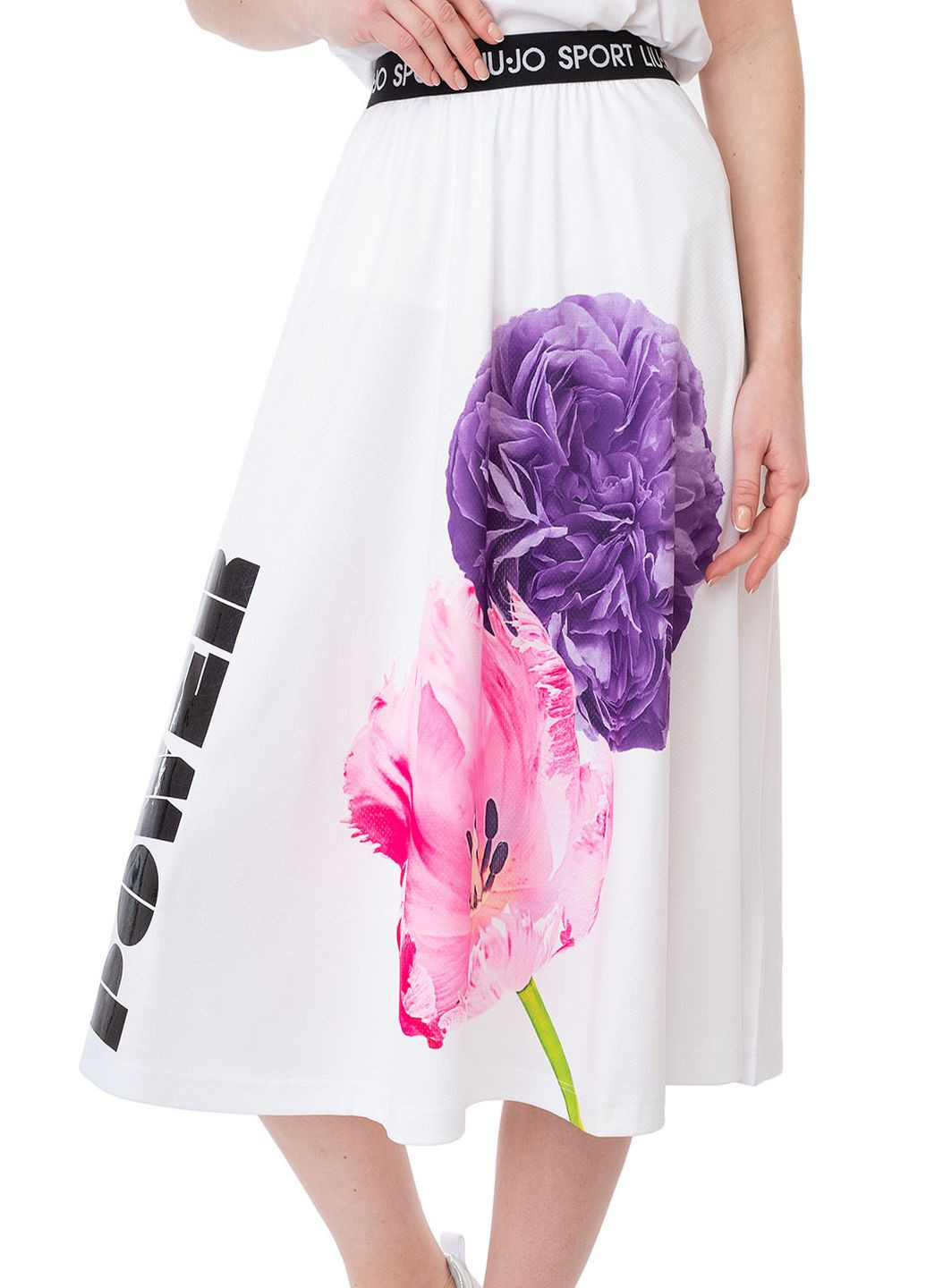 Белая цветочной расцветки юбка Liu Jo