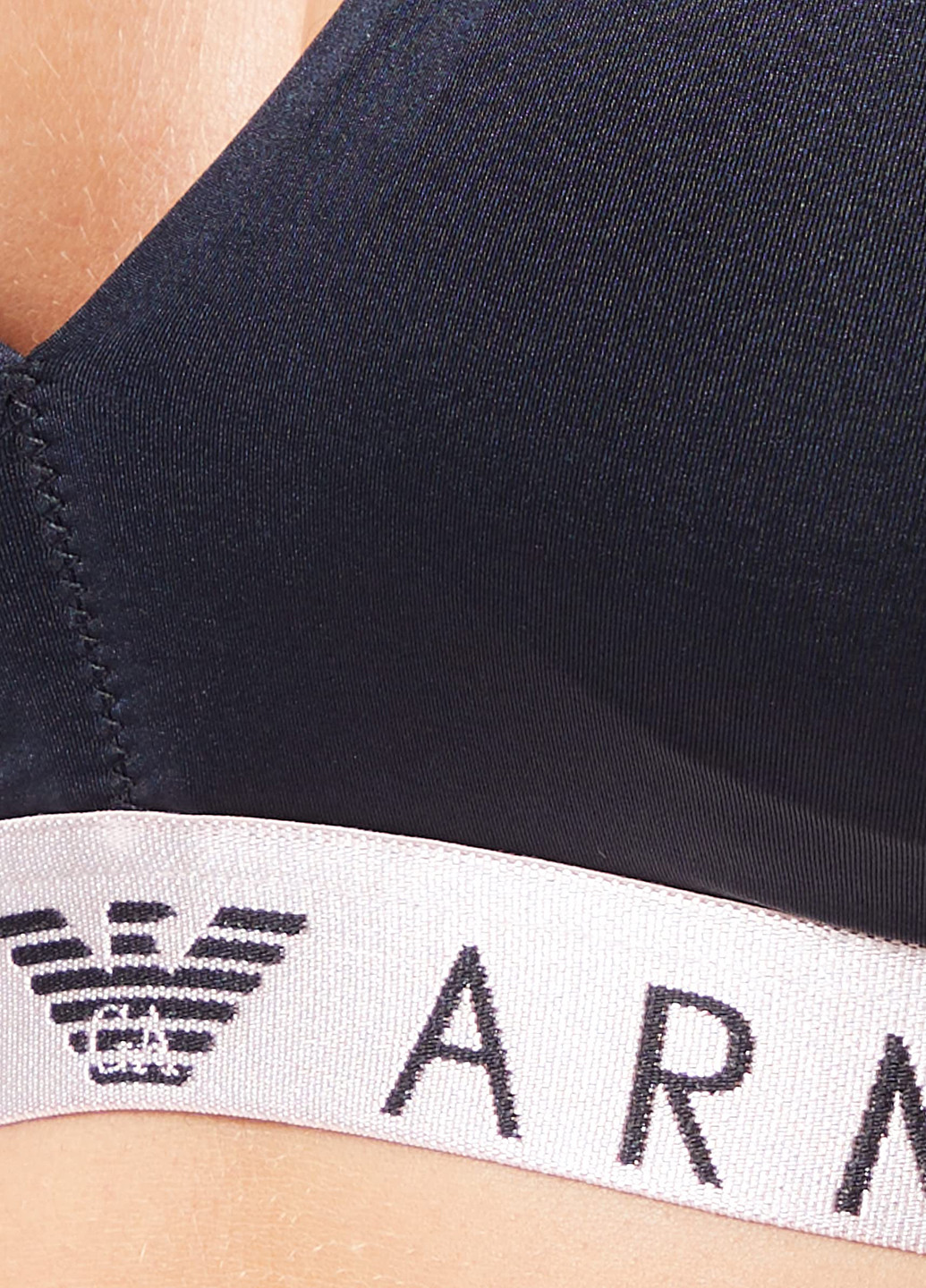 Чёрный бюстгальтер Emporio Armani без косточек полиамид, микрофибра