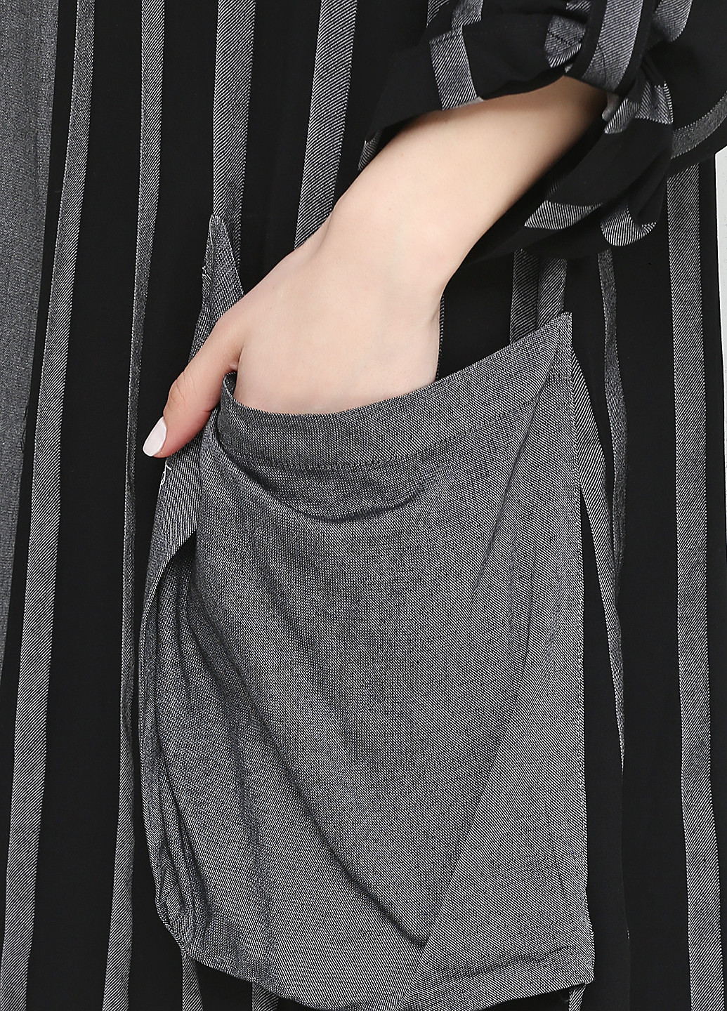 Чорна кежуал сукня Bize fashion в смужку