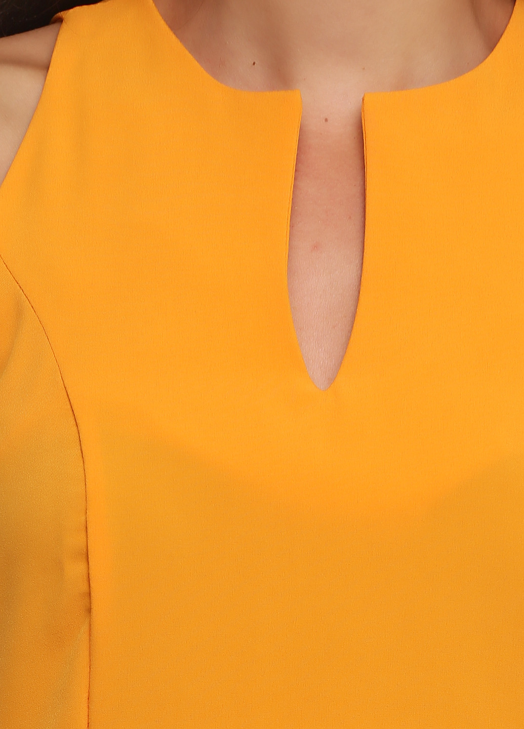 Оранжевое кэжуал платье баллон ANVI однотонное