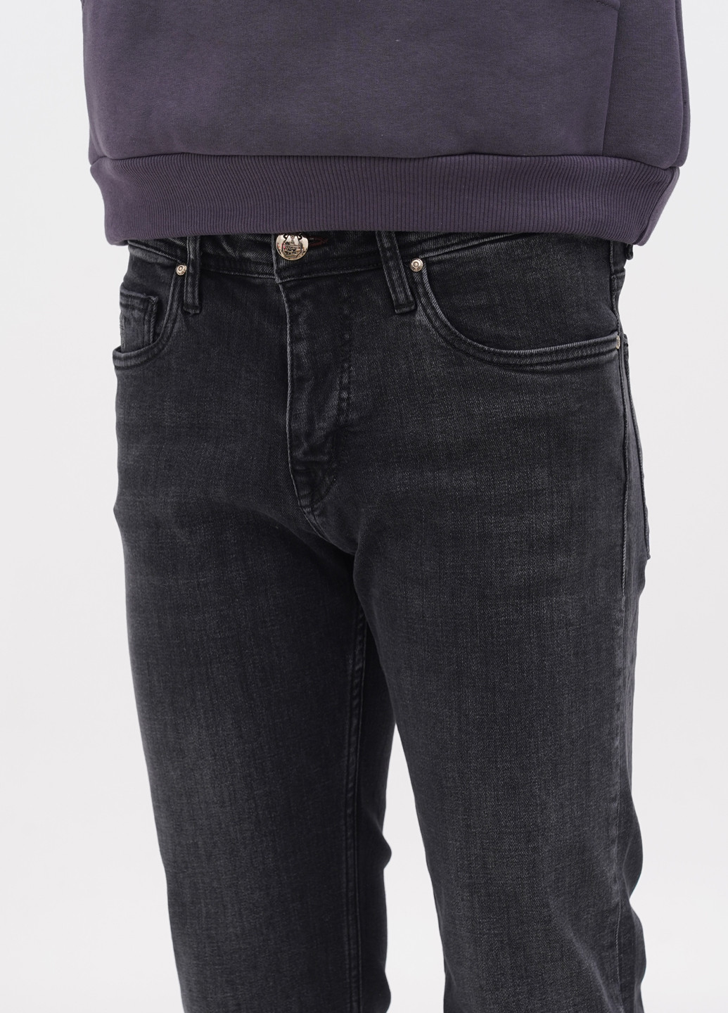 Темно-серые демисезонные слим джинсы Brunello Cucinelli