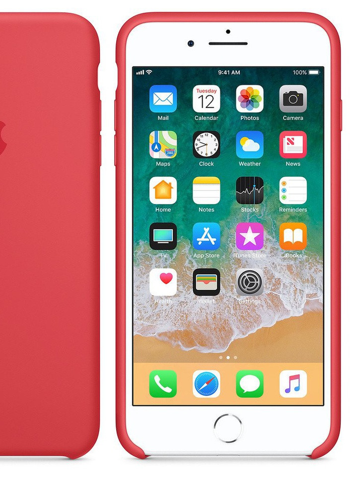 Чехол Silicone Case iPhone 8/7 Plus red raspberry ARM (219295264)