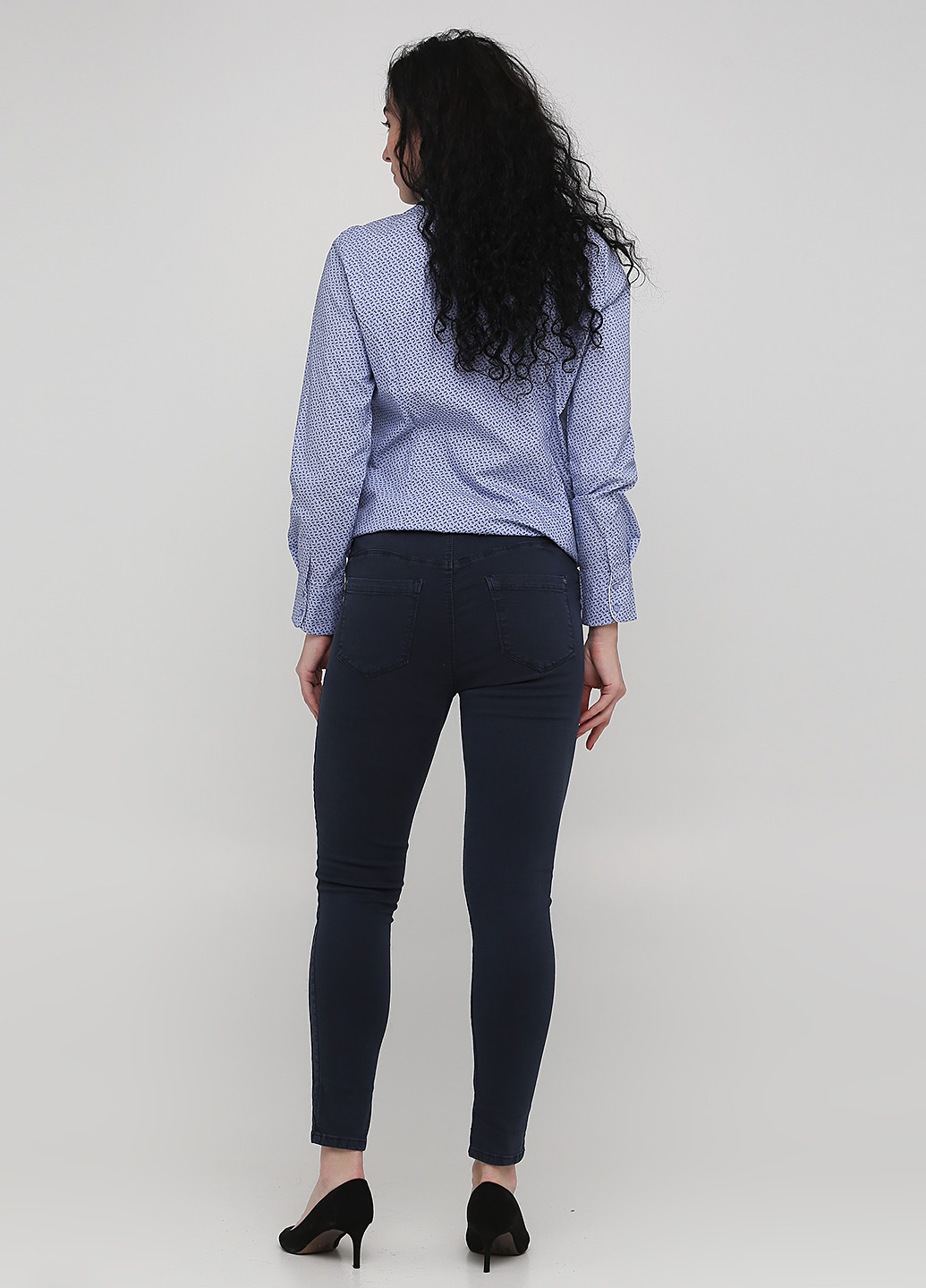 Темно-синие кэжуал демисезонные зауженные брюки Reserved