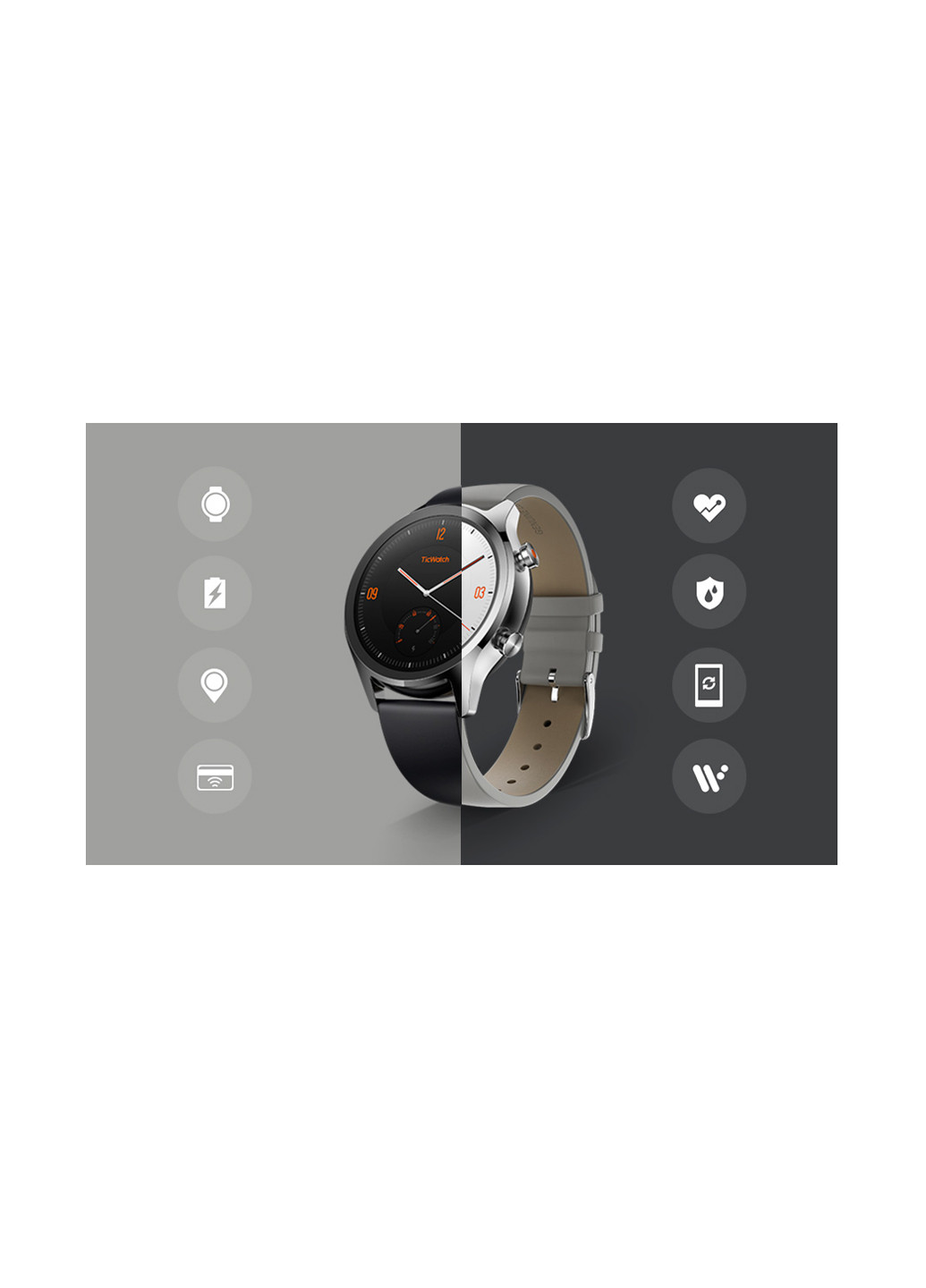 Смарт-годинник MOBVOI ticwatch c2 wg12036 onyx black (p1023000400a) (144071620)