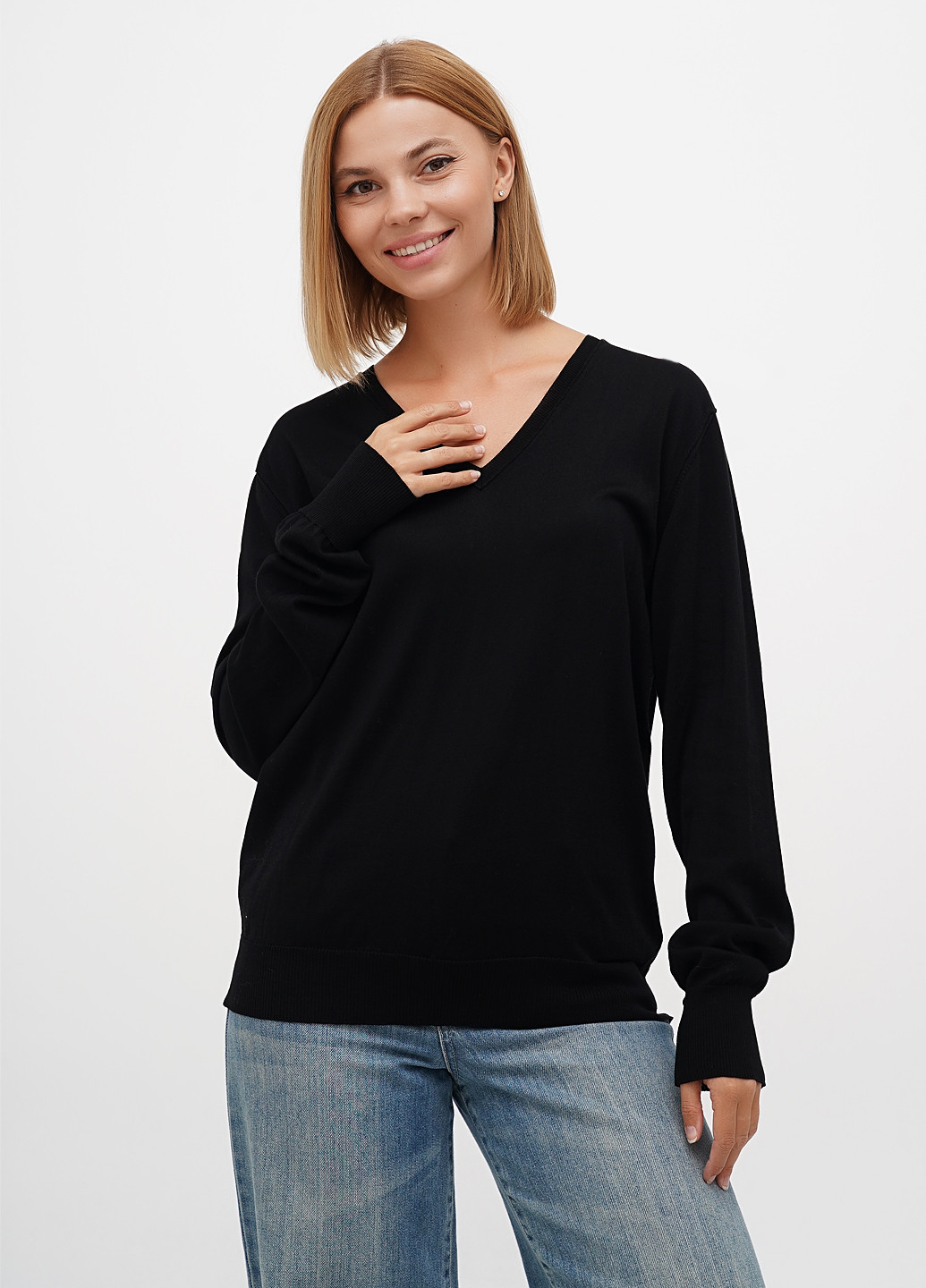 Чорний демісезонний пуловер пуловер Messagerie