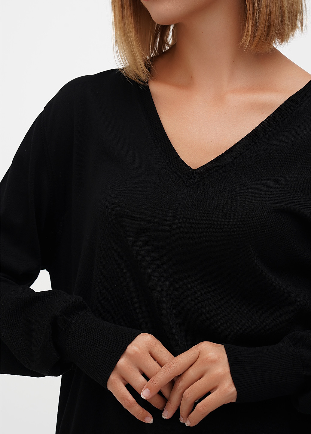 Чорний демісезонний пуловер пуловер Messagerie