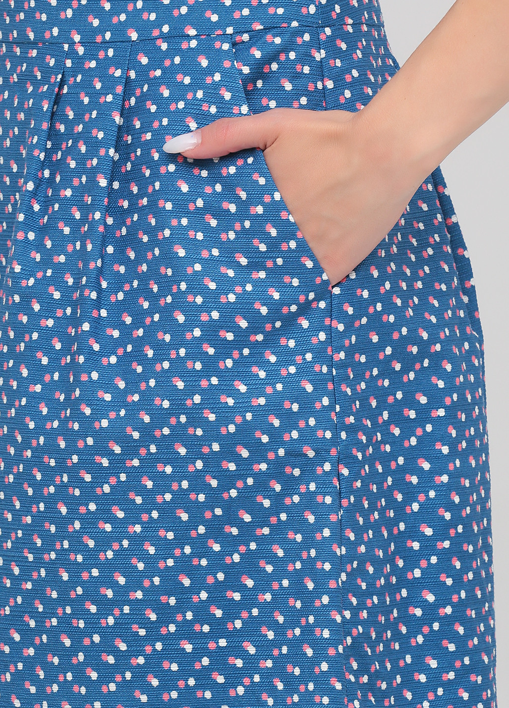 Синее кэжуал платье Boden в горошек