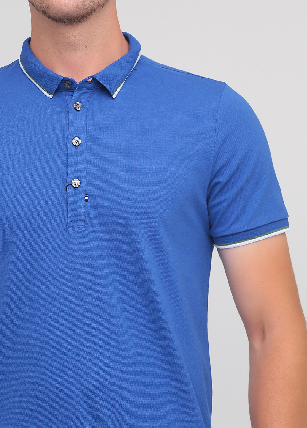 Синяя футболка-поло для мужчин Strellson однотонная