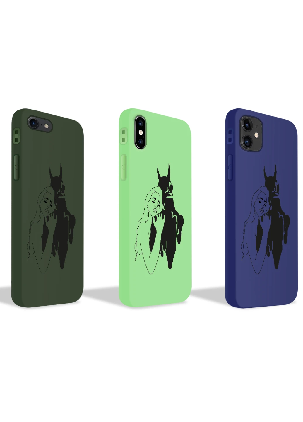 Чохол силіконовий Apple Iphone 8 plus Контурний мінімалізм (Contour minimalism) (6154-1358) MobiPrint (219778267)