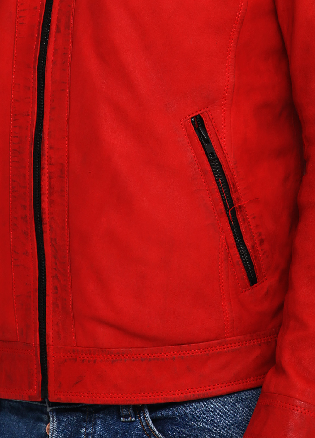 Червона демісезонна куртка шкіряна Tom Tailor