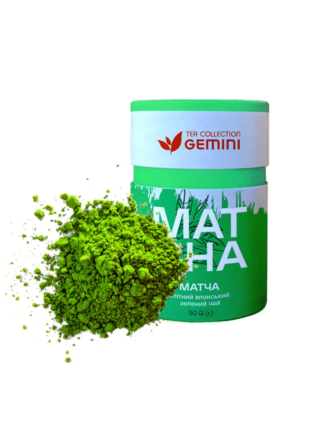 Чай пудровий 50г Green Мatcha Зелена японська матча Gemini (253887795)