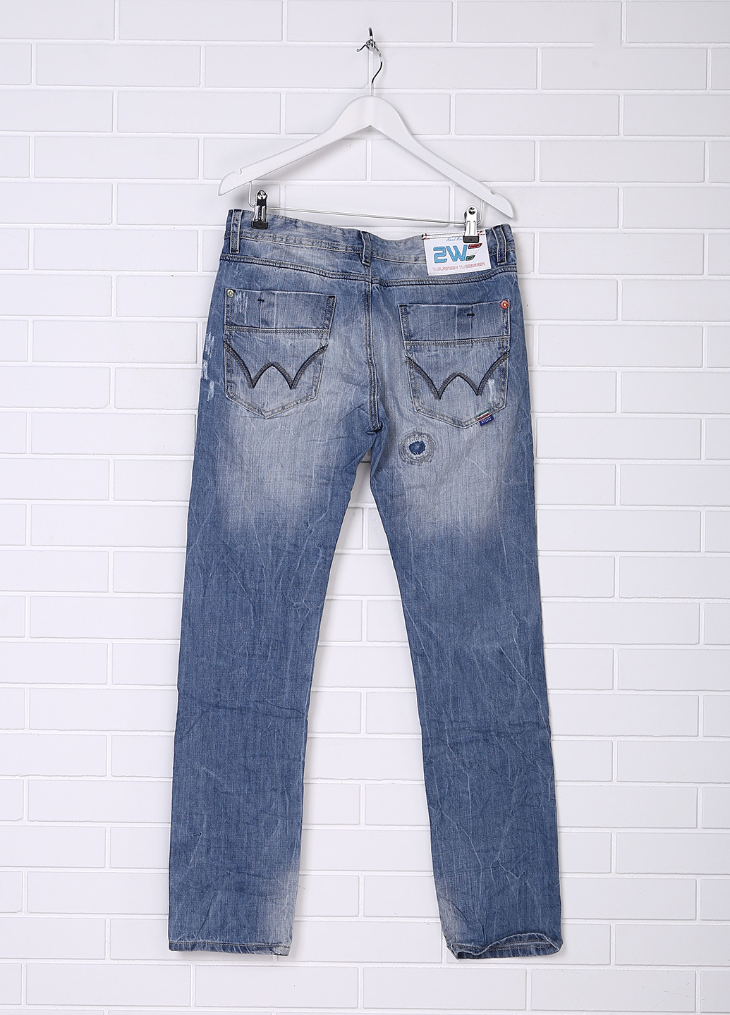 Синие демисезонные прямые джинсы Warren Webber