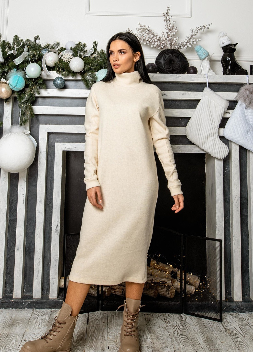 Молочна кежуал сукня Ри Мари однотонна