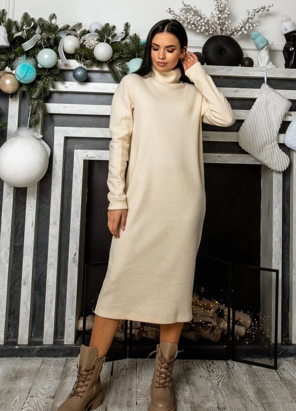 Молочна кежуал сукня Ри Мари однотонна