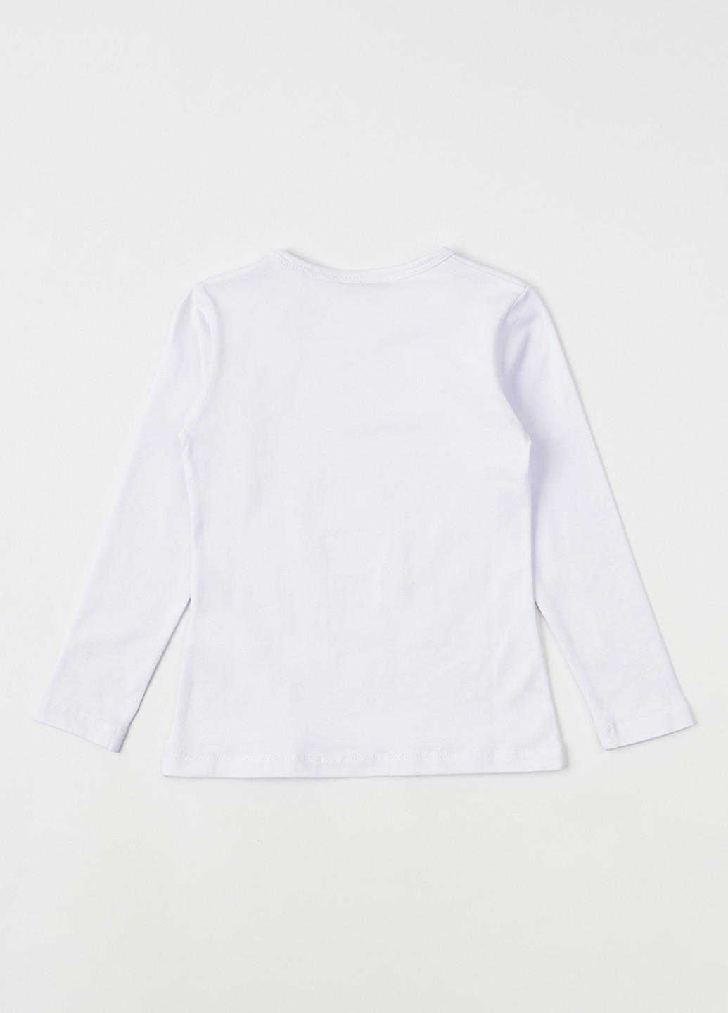 Белый демисезонный кэжуал лонгслив KRAKO однотонный