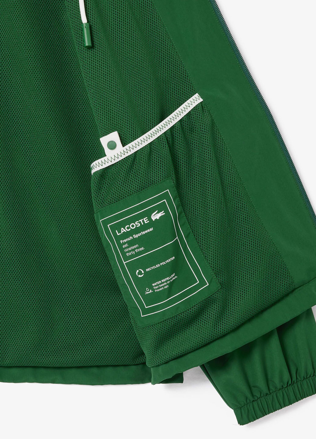 Зелена демісезонна вітровка Lacoste