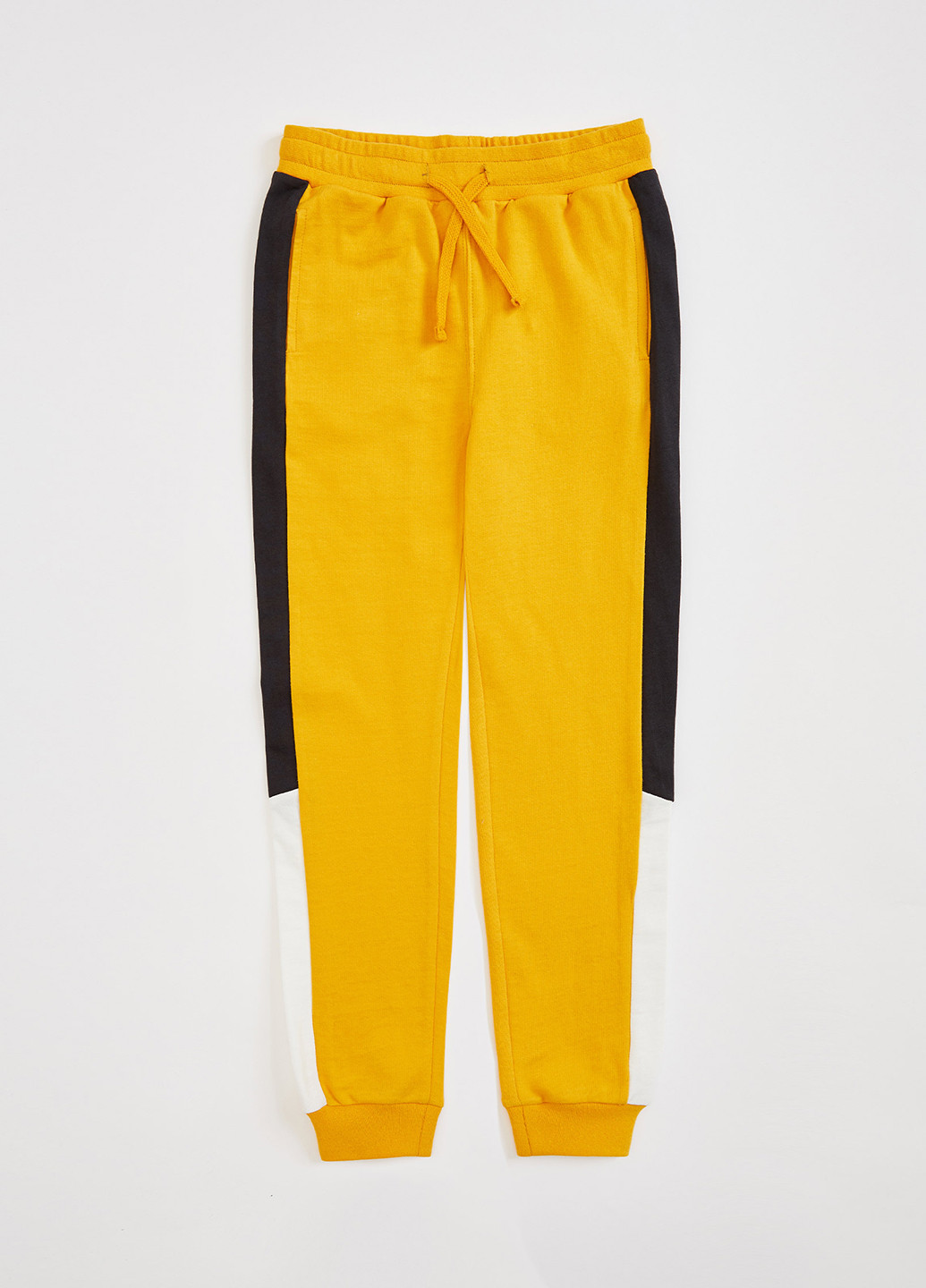 Штани DeFacto джогери жовті спортивні трикотаж, бавовна