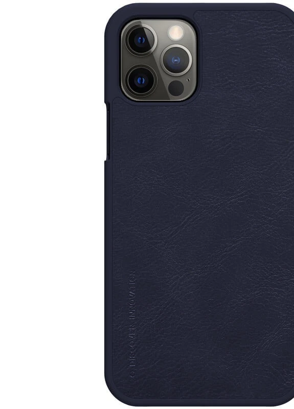 Шкіряний чохол (книжка) Qin Series для Apple iPhone 12 Pro Max (6.7 ') Синій (is_00000038439_5) Nillkin (229727525)