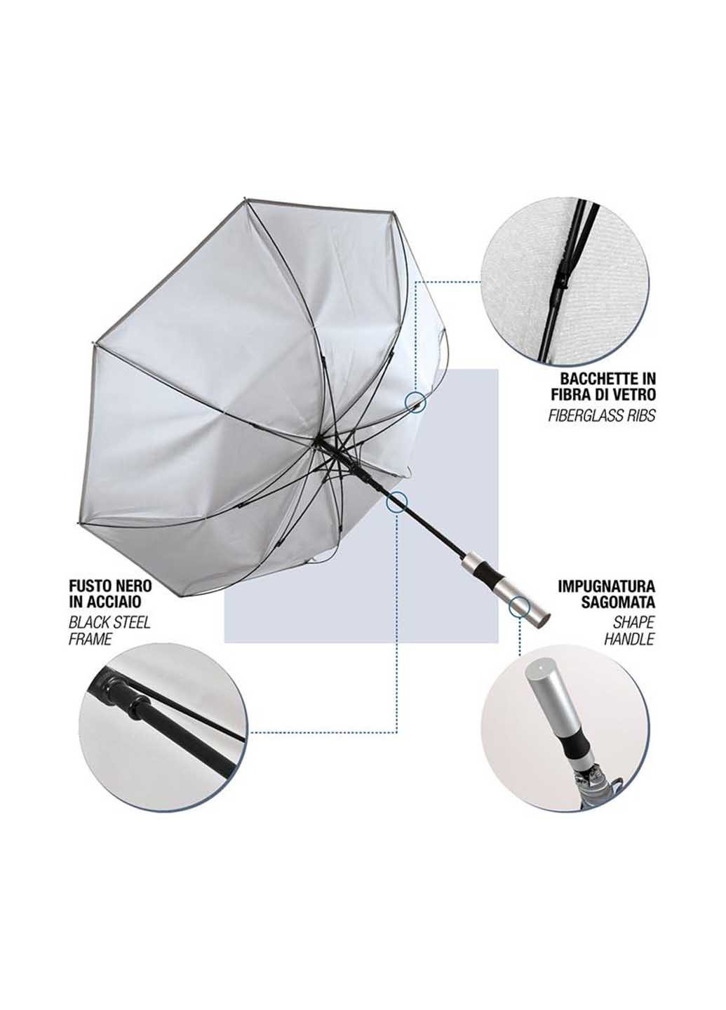 Белый зонт Perletti большой система антиветер (363640831)