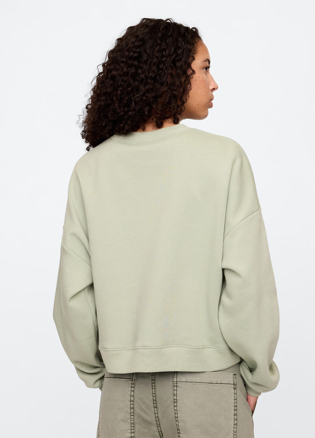 Зеленый свитшот Gap логотип без декора (336933316)