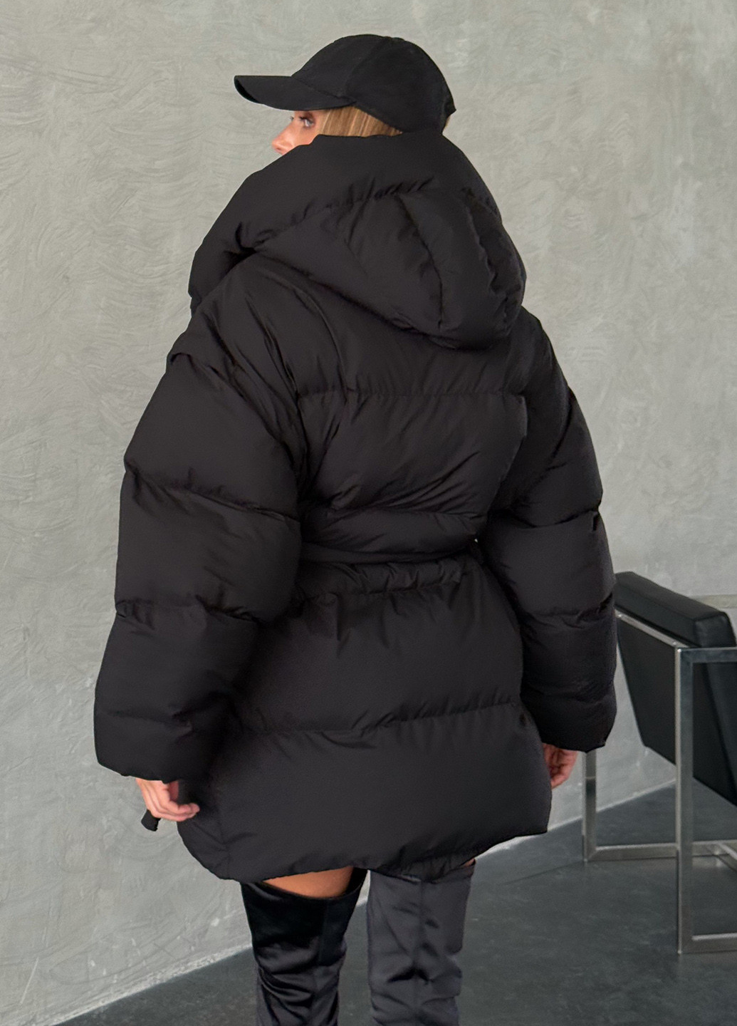 Черная зимняя куртка куртка-трансформер No Brand