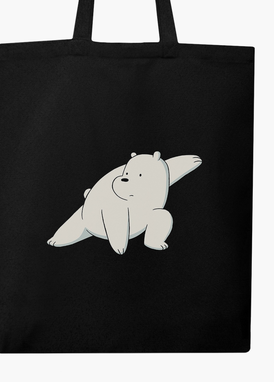 Эко сумка шоппер черная Вся правда о медведях (We Bare Bears) (9227-1775-BK) экосумка шопер 41*35 см MobiPrint (216642090)