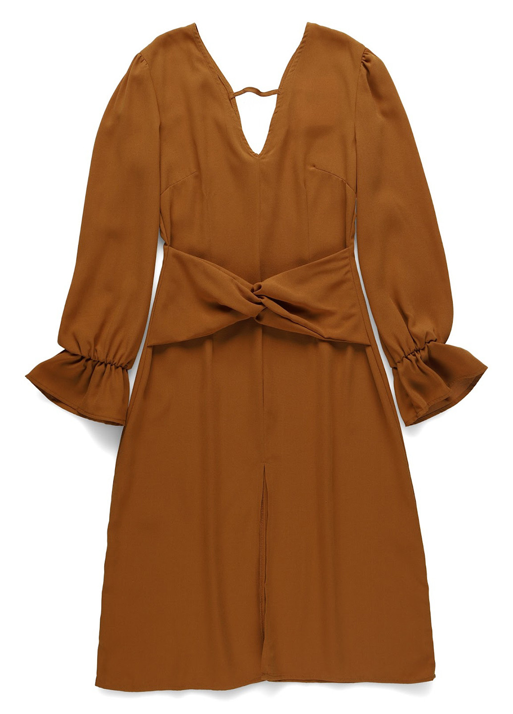 Коричневое кэжуал платье а-силуэт Unique 21 однотонное