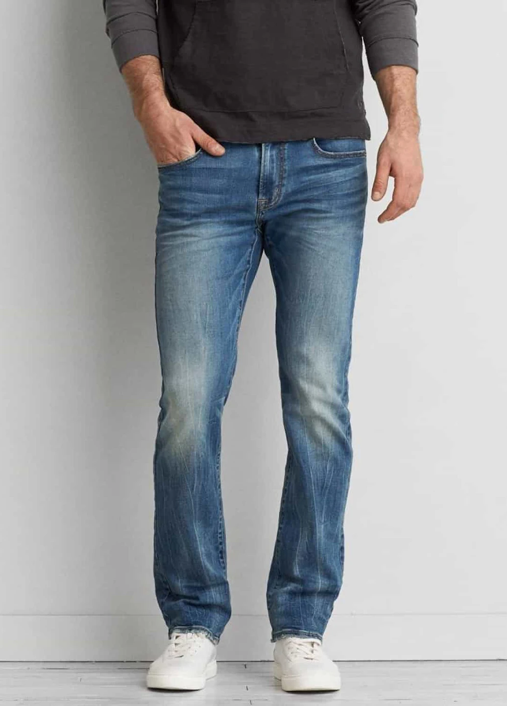 Голубые демисезонные джинсы American Eagle