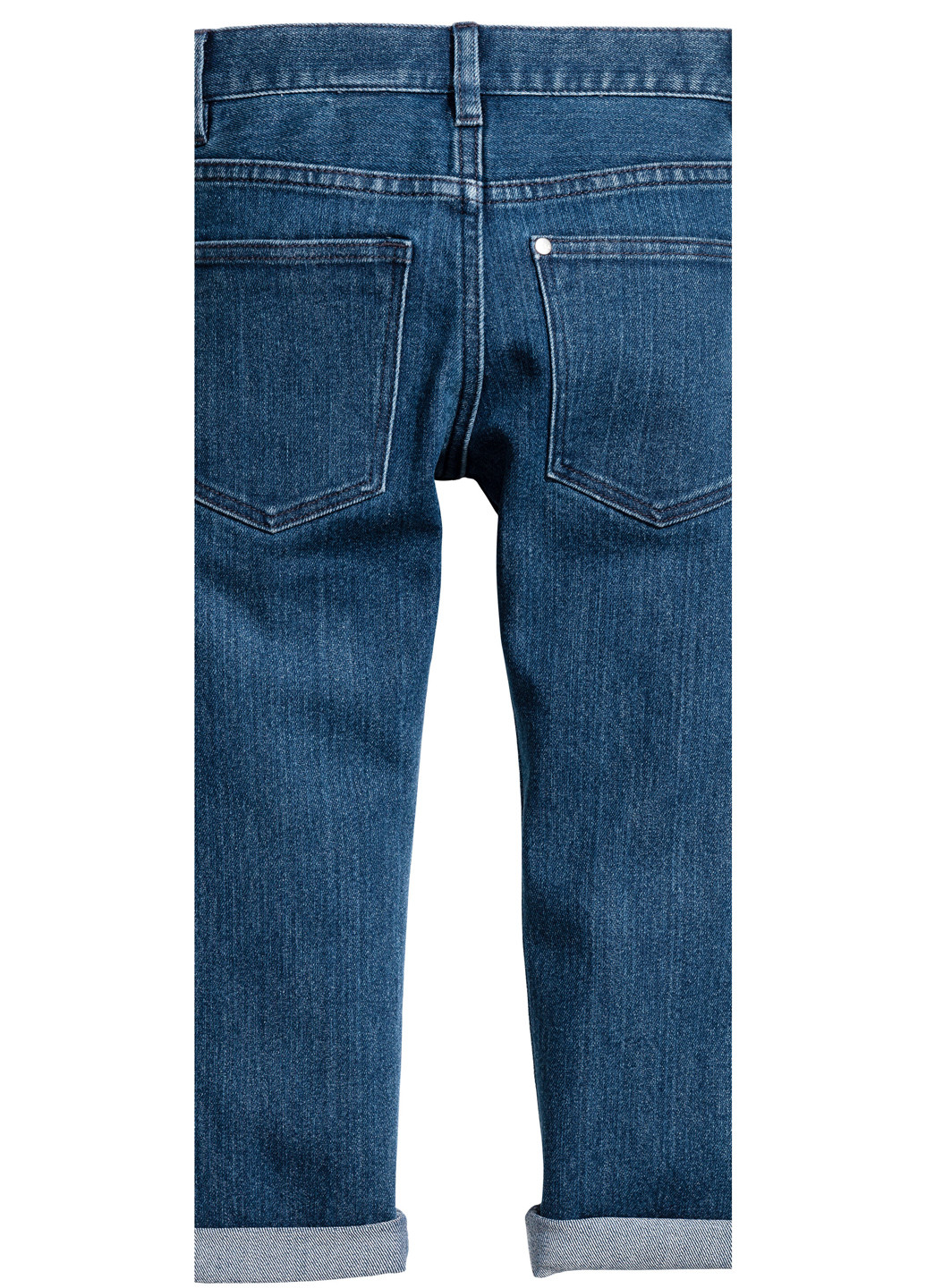 Джинси H&M завужені однотонні сині джинсові бавовна