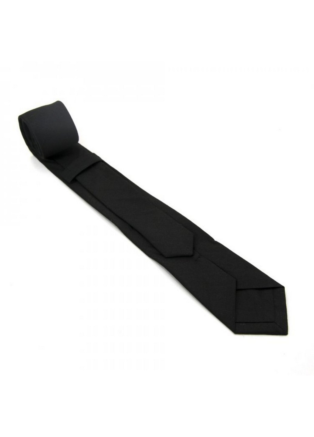 Краватка вузький 150х5,5 см Handmade однотонна чорна