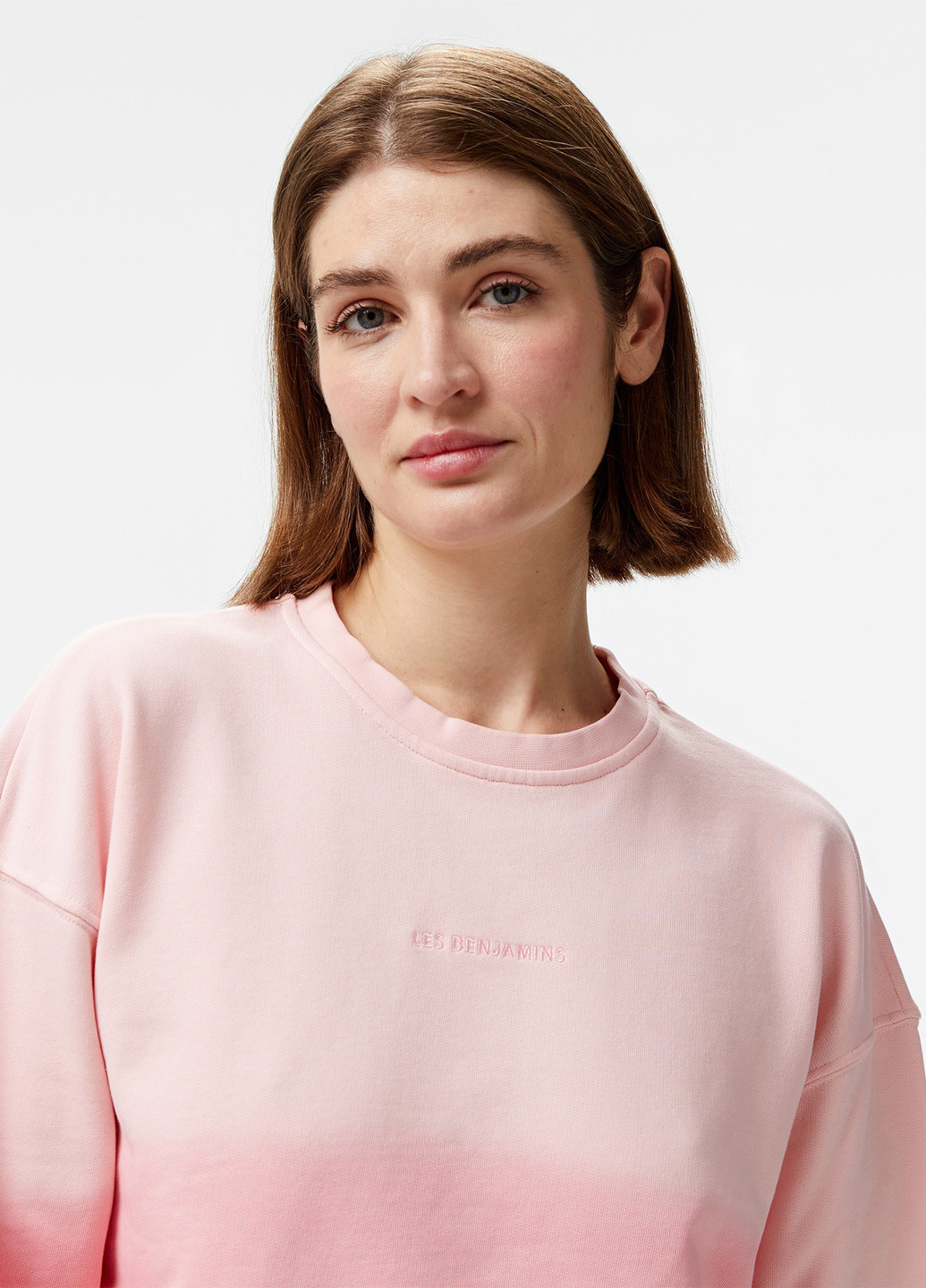 Розовый свитшот Les Benjamins градиент вышивка (329059774)