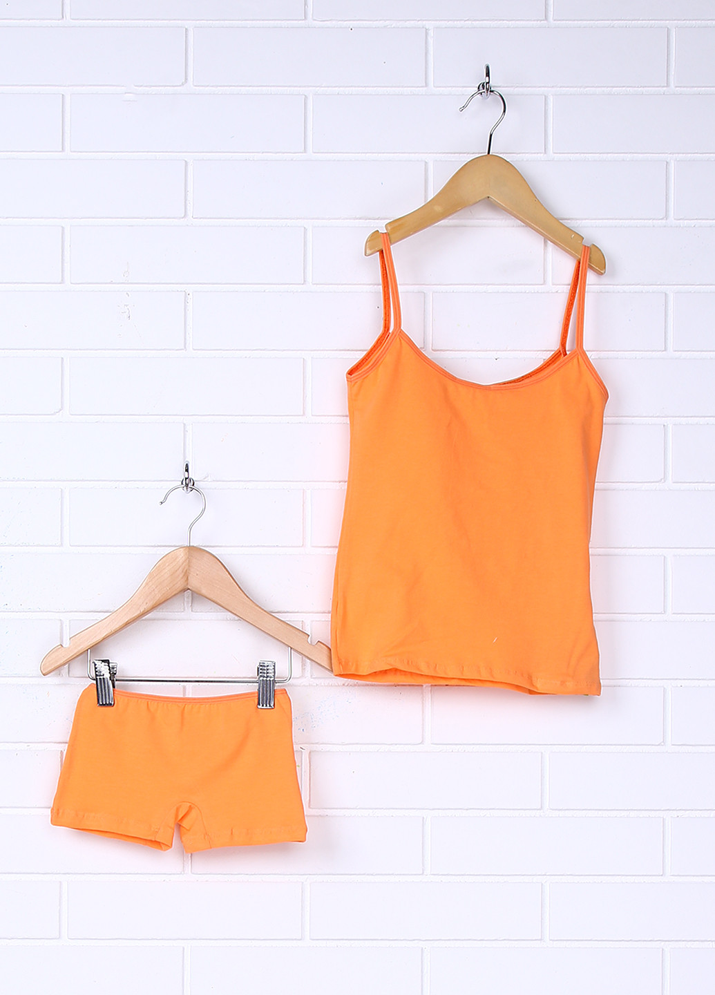 Оранжевый летний комплект (майка, шорты) Domi