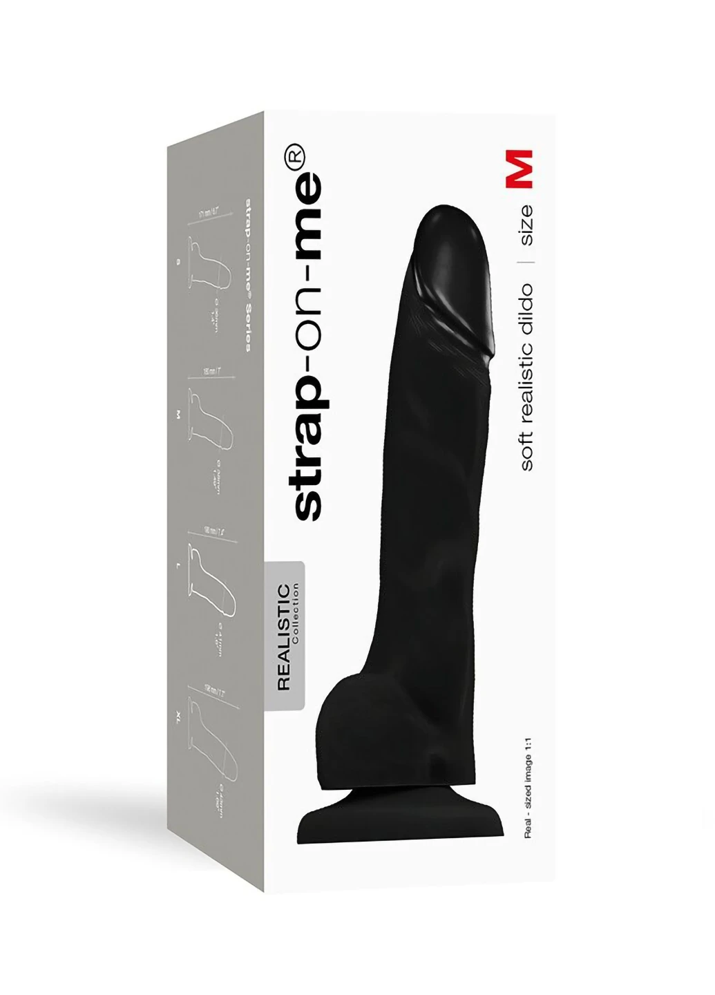 Реалістичний фалоімітатор SOFT REALISTIC DILDO Black - Size M Strap-On-Me (254151424)