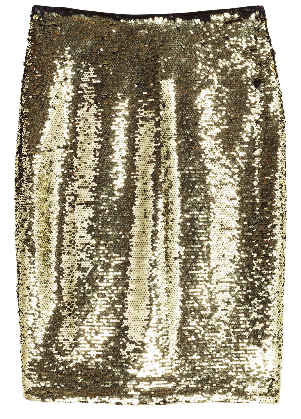 Разноцветная однотонная юбка с пайетками H&M