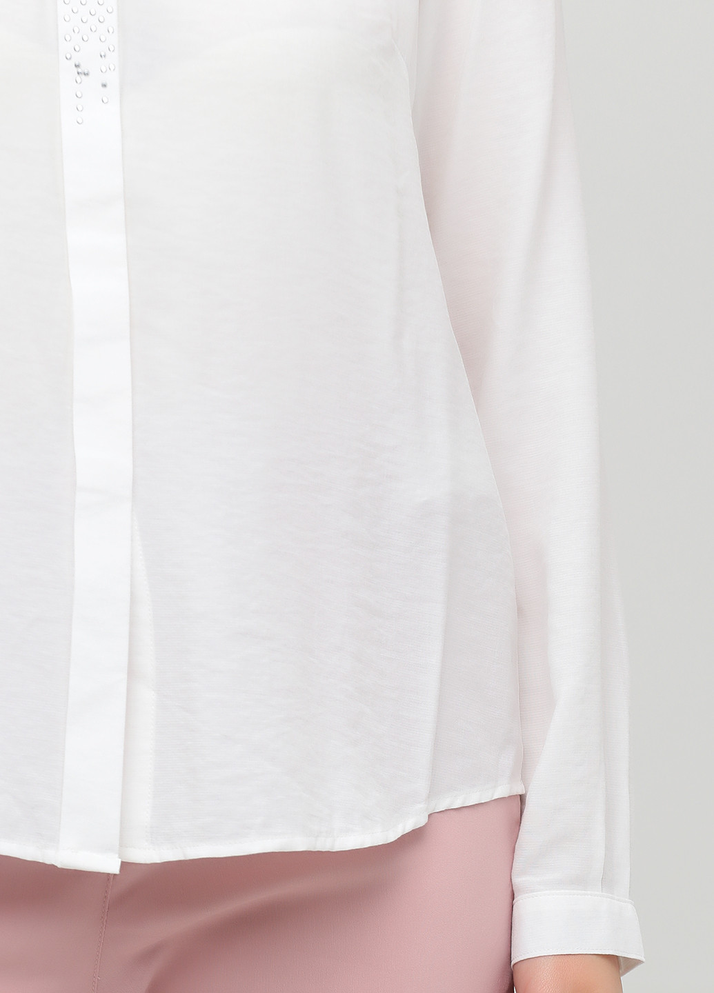 Белая кэжуал рубашка однотонная Alessa W
